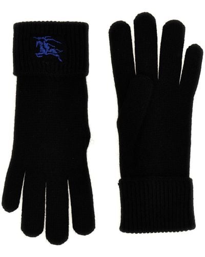 Burberry Equestrian Knight Design Gloves - Black
