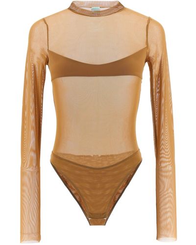 NOT AFTER TEN Tulle Body Intimo Beige - Bianco