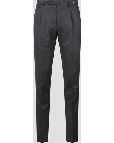 Tagliatore Wool stretch tailored trousers - Grigio