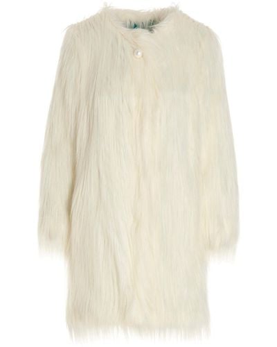 Alabama Muse 'kate' Faux Fur Coat - Natural
