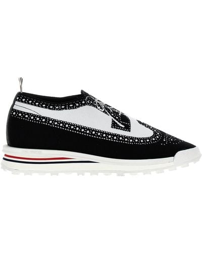Thom Browne Longwing Brouge Flat Shoes - Black