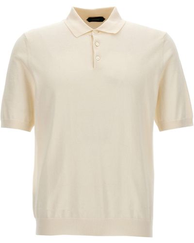 Zanone Cotton Shirt Polo - White