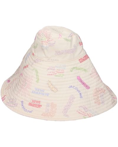 Jacquemus Cream 'lagrima' Bucket Hat - White
