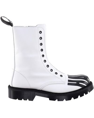 VTMNTS Leather Boots With Stitched Profiles - White
