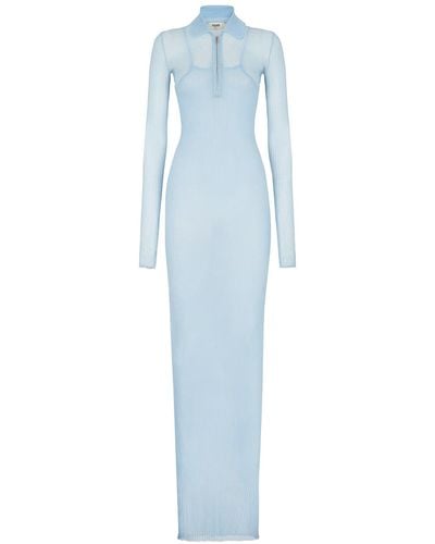 Fendi Wool Blend Dress. - Blue
