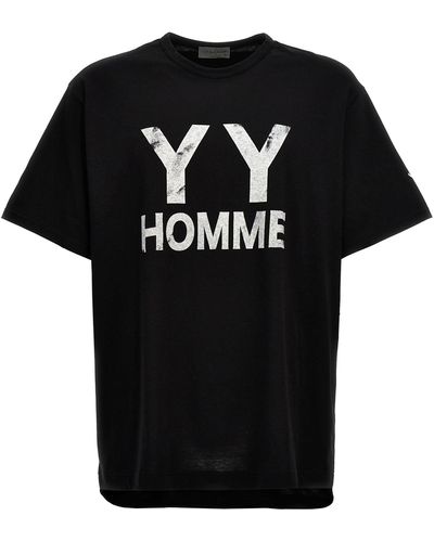 Yohji Yamamoto Logo Print T Shirt Nero