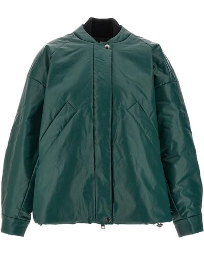 Kassl Oversized Padded Casual Jackets, Parka - Green