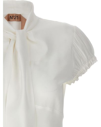N°21 Lavaliere Silk Blouse Camicie Bianco