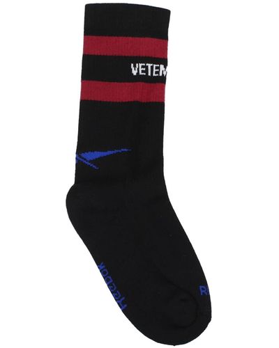 Vetements Socks Cotton Red - Black