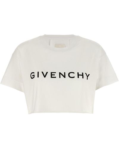 Givenchy Logo Cropped T-shirt - White