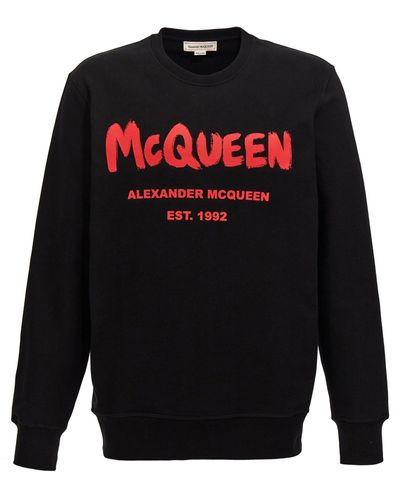 Alexander McQueen Graffiti Sweatshirt - Blue