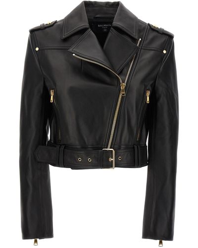 Balmain Women's Monogrammed Jacket - Black - Casual Jackets