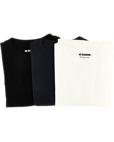 Jil Sander 3-Pack Logo Patch T Shirt Multicolor - Nero