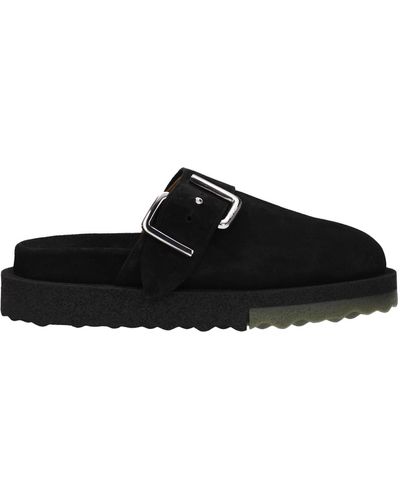 Off-White c/o Virgil Abloh Slippers And Clogs Suede - Black