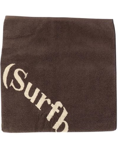 Stockholm Surfboard Club Logo Towel Textiles - Brown