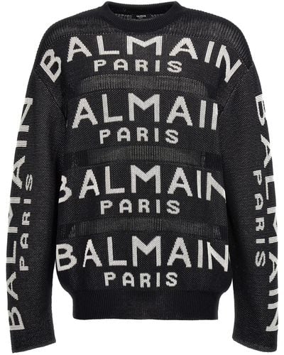 Balmain Logo Sweater Sweater, Cardigans - Black