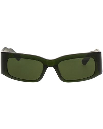 Balenciaga Paper Rectangle Sunglasses - Green