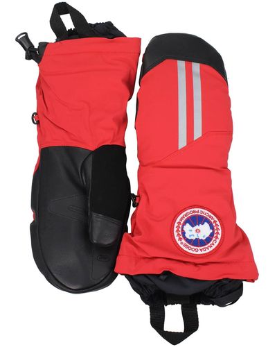 Canada Goose Guanti Tessuto Rosso Nero