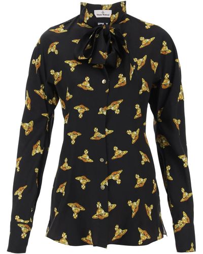 Vivienne Westwood Camicia Con Stampa 'Orb' All Over - Nero