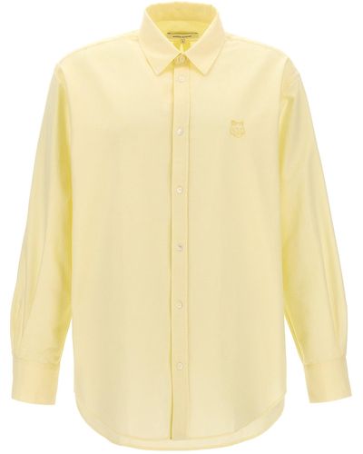 Maison Kitsuné Contour Fox Head Skate Shirt, Blouse - Yellow
