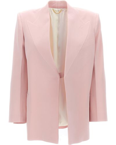 Victoria Beckham Single-Breasted Blazer Jacket Giacche Rosa
