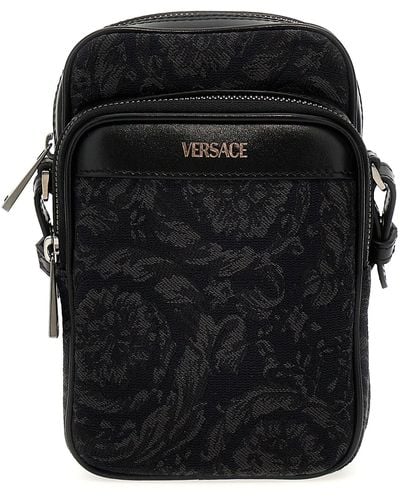 Versace Baroque Athena Shoulder Bag - Black