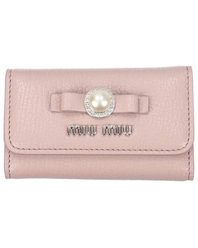 Miu Miu Key Rings Leather Opal - Pink