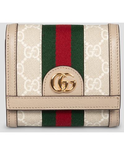 Gucci Ophidia Gg Card Case Wallet - Natural