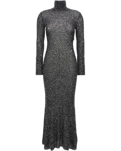 Balenciaga Sequin Maxi Dress Dresses - Gray