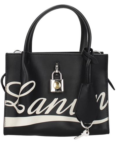 Lanvin Handbags Daybag Leather White - Black