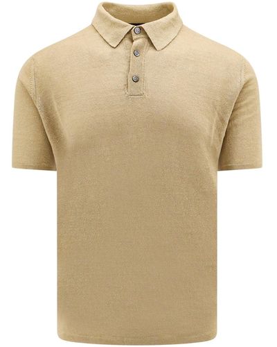 Roberto Collina Linen Polo Shirt - Natural