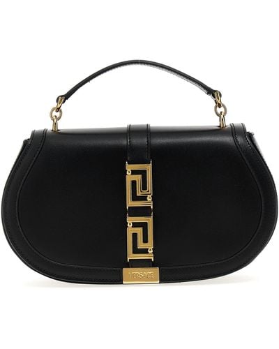 Versace Greca Hand Bags - Black