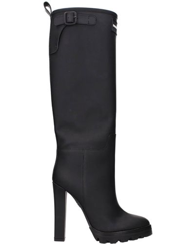 DSquared² Boots Rubberized Leather - Black