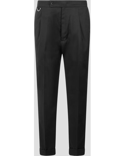 Low Brand Riviera Elastic Tropical Wool Pants - Black