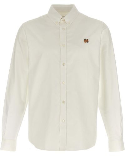 Maison Kitsuné Mini Fox Head Classic Shirt, Blouse - White