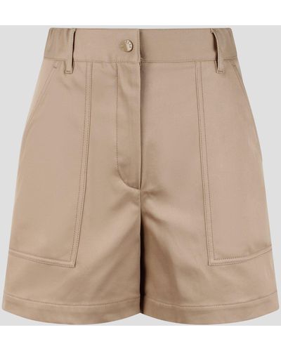 Moncler Gabardine Shorts - Natural