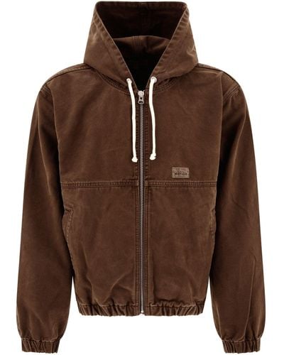 Stussy Work Jacket In Unlined Canvas Jackets - Brown