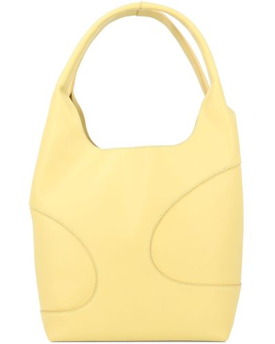 Ferragamo Hobo Bag With Cut-Out Detailing Shoulder Bags - Yellow