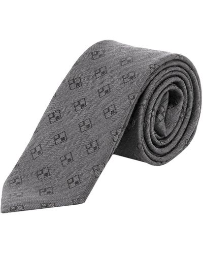 Nicky Wool And Silk Tie - Grey