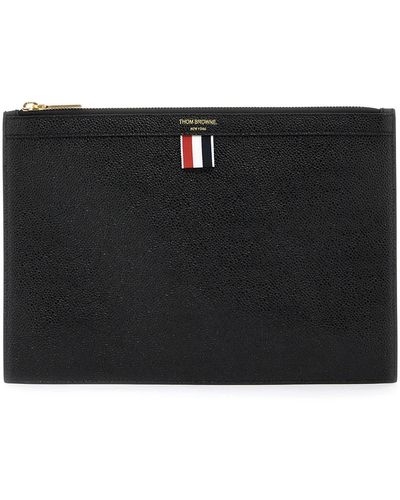 Thom Browne Leather Small Document Holder - Black