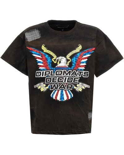 Who Decides War Diplomats Decide War T-shirt - Black