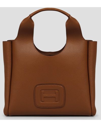Hogan Small H-bag Shopping Bag - Brown