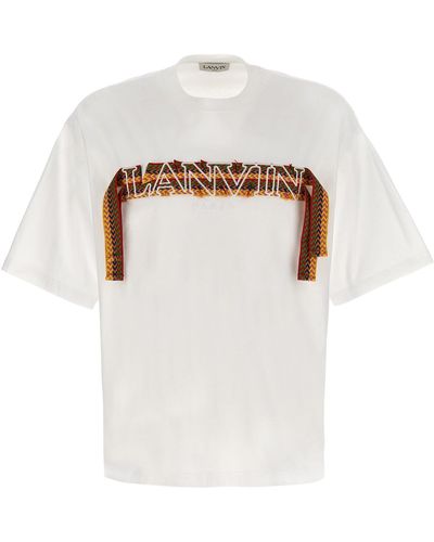 Lanvin Curb Lace T Shirt Bianco