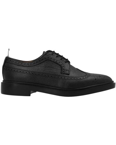 Thom Browne Classic Longwing Lace Up Shoes - Black