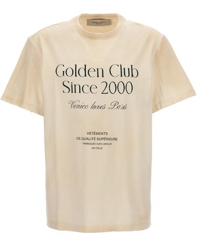 Golden Goose Logo Print T Shirt Bianco - Neutro