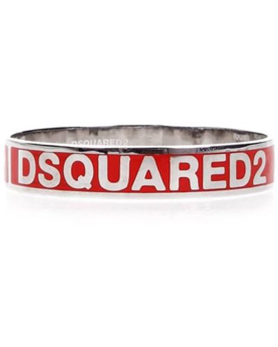 DSquared² Bracciali Metallo Rosso - Bianco