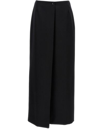 Givenchy Long Skirt Back Slit Gonne Nero