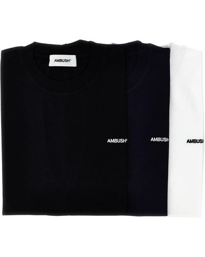 Ambush 3-Pack Logo Embroidery T Shirt Multicolor - Nero