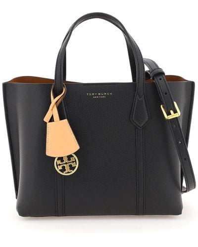 Tory Burch Perry Bag In Textured Leather - Black