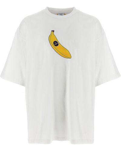Vetements Banana T Shirt Bianco